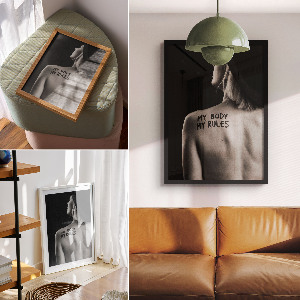 Wall print My body My rules