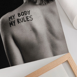 Wall print My body My rules
