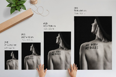 Wall print My body My rules