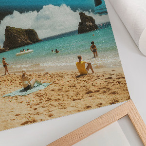 Art print Space beach