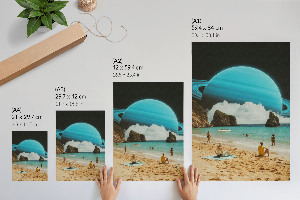 Art print Space beach