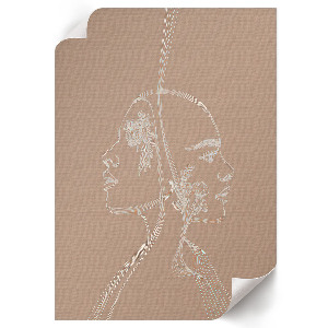 Wall art Linear faces