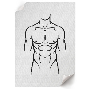 Art print with a minimalist silhouette