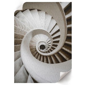 Decorative poster featuring a spiral staircase