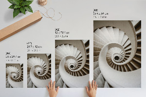Decorative poster featuring a spiral staircase