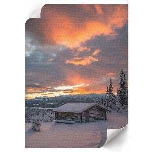 Winter landscape poster