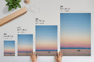 Decorative poster Kayak and Sunset