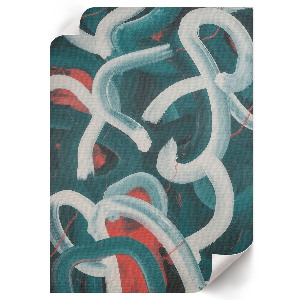 Wall art with colorful brush strokes