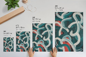 Wall art with colorful brush strokes