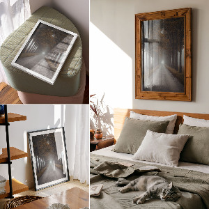 Wall print Foggy Alley