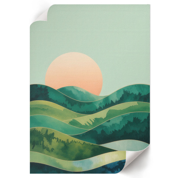 Wall art Green hills