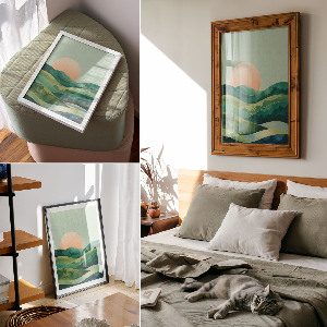 Wall art Green hills