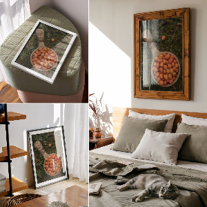 Wall print depicting forest berries