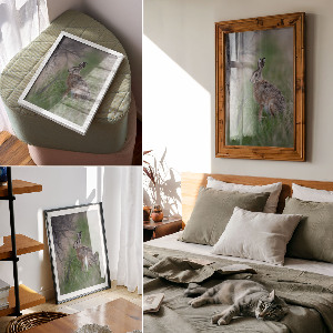 Art print Hare in nature