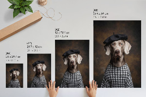 Decorative poster Artistic dog