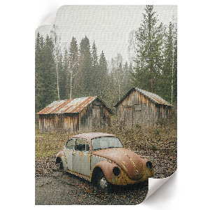 Wall print depicting a car wreck