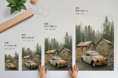 Wall print Car wreck