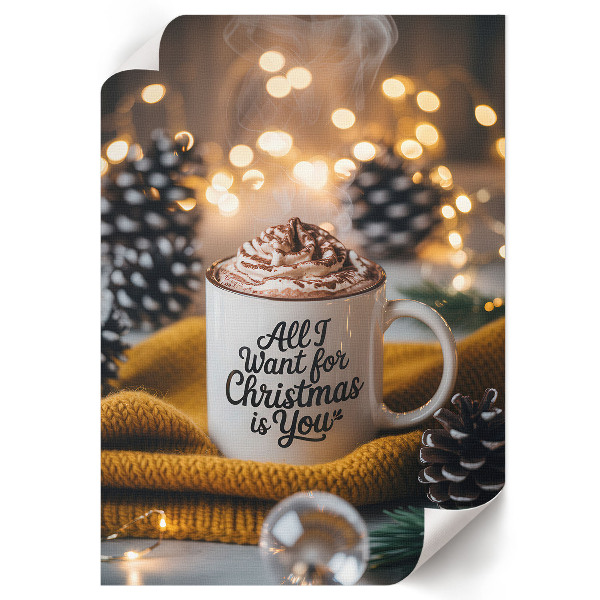 Christmas mug with wall art design