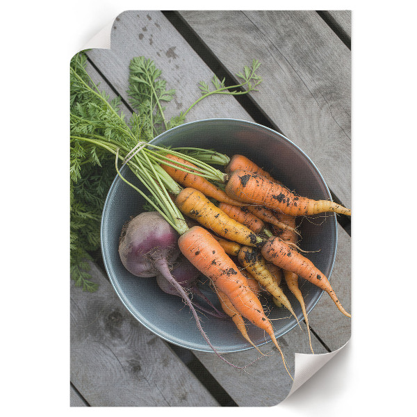 Decorative poster featuring colorful vegetables