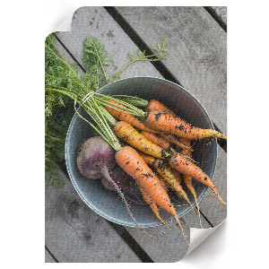 Decorative poster featuring colorful vegetables