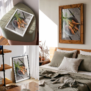 Decorative poster featuring colorful vegetables
