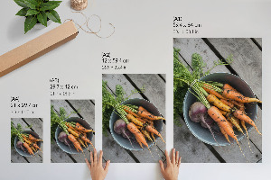 Decorative poster featuring colorful vegetables