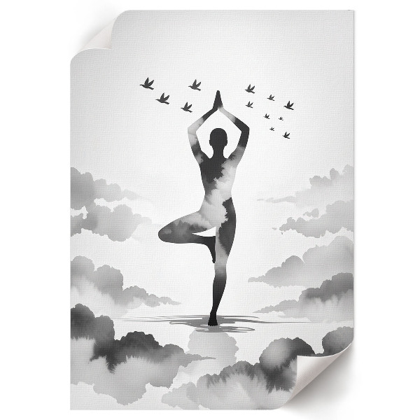 Yoga illustration wall art