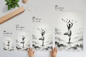 Yoga illustration wall art