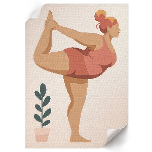Decorative poster showing a yoga practice