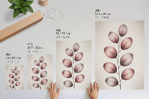 Wall art Pink leaves