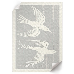 Wall print with a minimalist birds motif