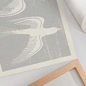 Wall print with a minimalist birds motif