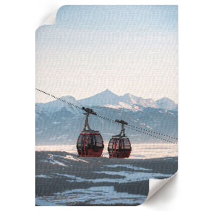 Decorative poster featuring a winter landscape