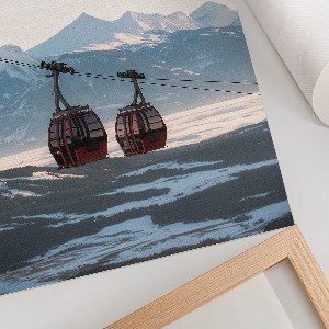 Decorative poster featuring a winter landscape