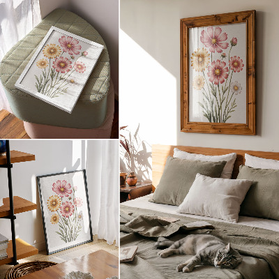 Wall art Colorful flowers