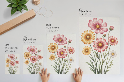 Wall art Colorful flowers