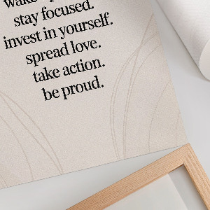 Wall print with everyday motivation