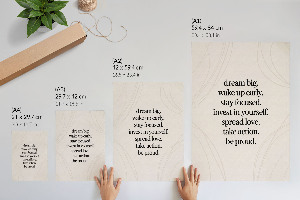 Wall print with everyday motivation