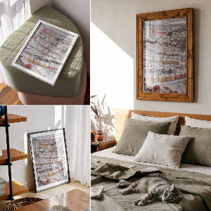 Winter landscape poster