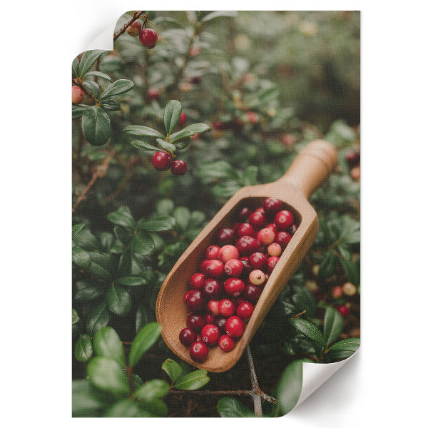 Wall print featuring forest fruits