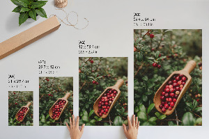 Wall print featuring forest fruits
