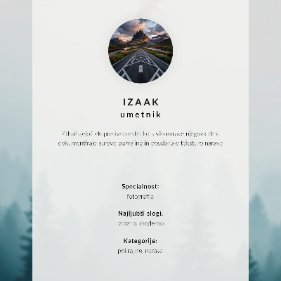 Art print Winter landscape