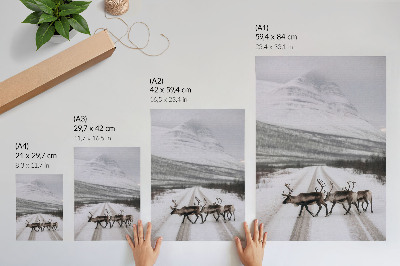 Decorative poster Winter landscape