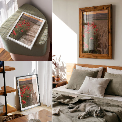 Poster Poppies and grain