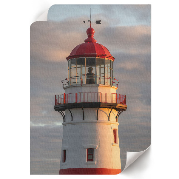 Wall print featuring a lighthouse