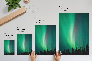 Decorative poster with a Northern Lights motif
