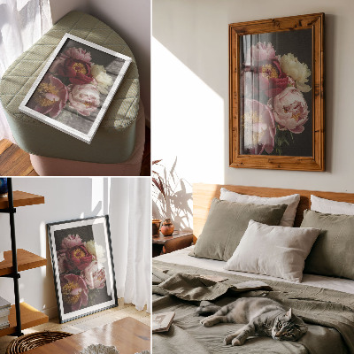 Wall art Peony flowers