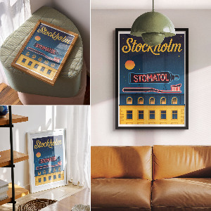 Art print Stockholm poster