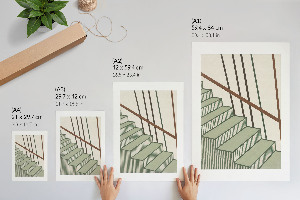 Art print featuring a drawing of stairs