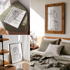 Art print from the women's lineart collection